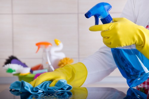 Professional house cleaning for a Waterloo apartment with local urban living in the background