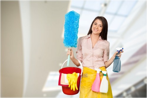 Insured carpet cleaning service working carefully in a Waterloo property