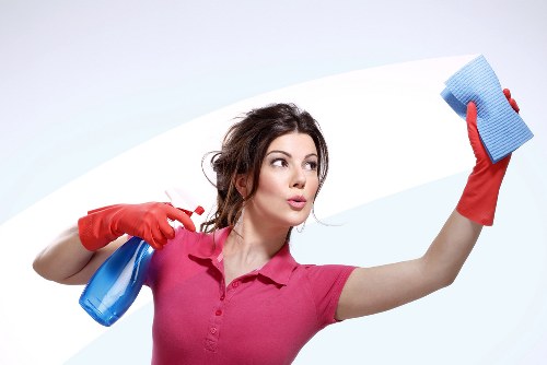 Local cleaning team working in a Waterloo office space